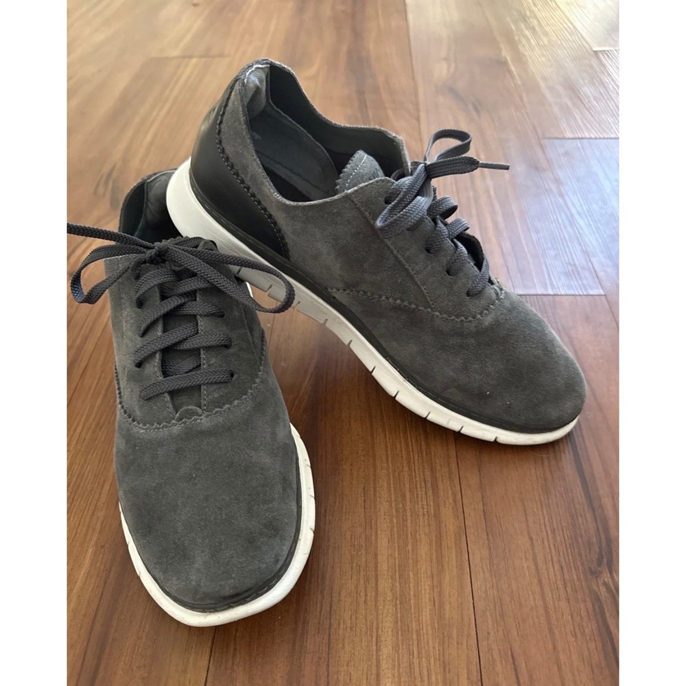 Vionic Gray Suede Lace-Up Comfort Sneakers